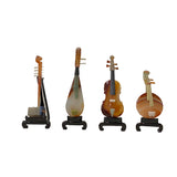 Natural Agate Stone Mini Musical Instrument Display Art Collection