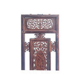 Chinese Vintage Restored Wood Carving Brown Wall Hanging Art ws4237S