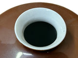 Minimalist brown glazed plum vase