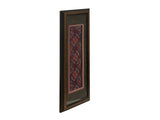 Asian Antique Embroidery Textile Framed Red Orange Artwork