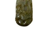 Chinese Phoenix Pendant Green Gray Stone Lucky Feng Shui Charm