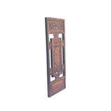 Chinese Vintage Restored Wood Carving Brown Wall Hanging Art ws4237S