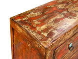 Rustic Orange Brown Chest of Drawers
