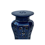 Deep cobalt blue oriental pedestal table