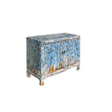 Distressed Blue 2 Doors Credenza Sideboard Console Table Cabinet ws4467S