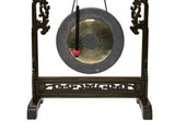Chinese Distressed Brown Cloud Scroll Wood Gong Display Rack GB251S