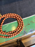 Long Oriental Brown Sandalwood Beads Hand Rosary Praying Chain ws3826S