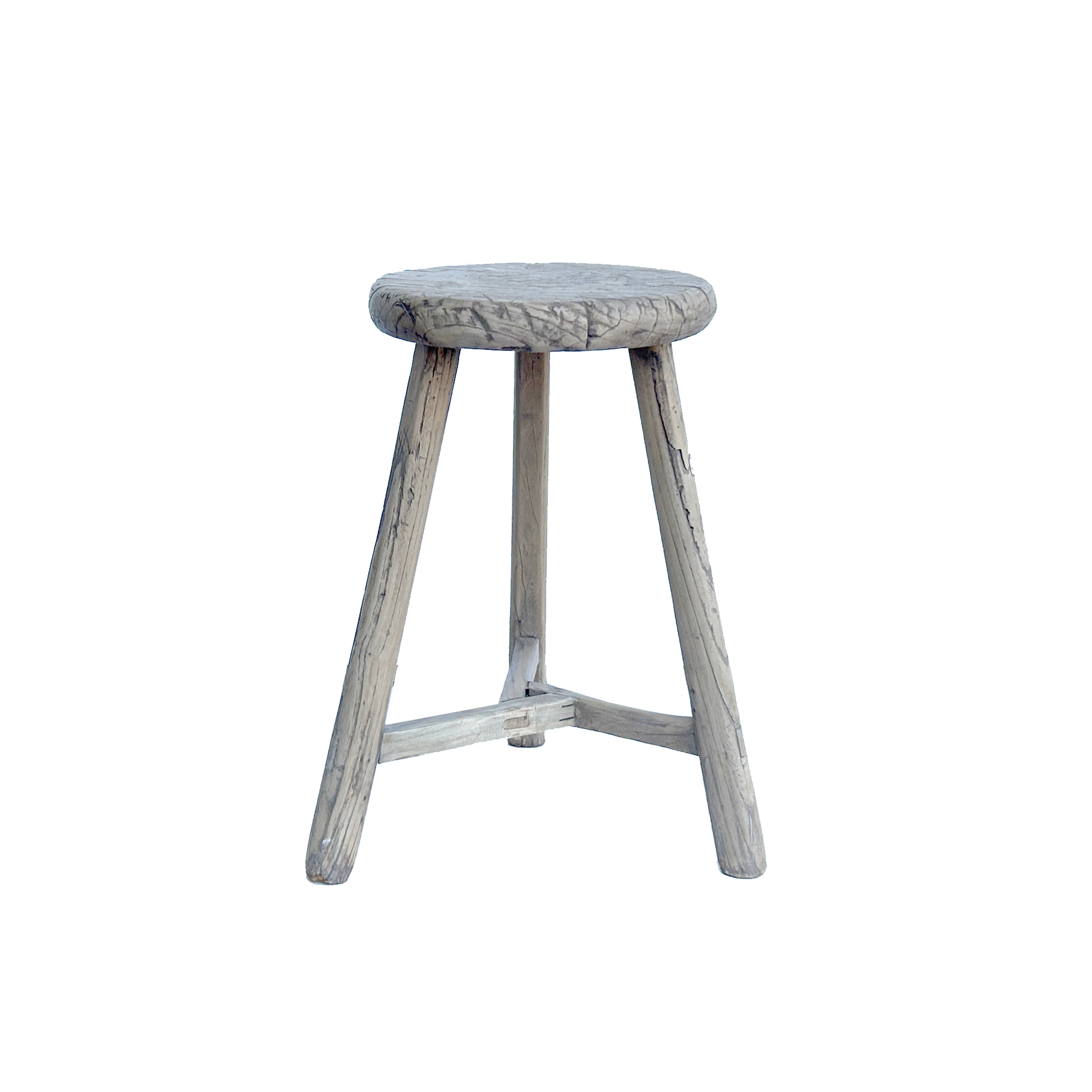 Rustic Raw Rough Wood Grain Round Top Tri-Legs Stool Side Table ws4570S Rustic Raw Rough Wood Grain Round Top Tri-Legs Stool Side Table ws4570S