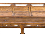 Vintage Rustic Raw Wood Long Sitting Bench with Back GB610S