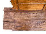 Vintage Rustic Raw Wood Long Sitting Bench with Back GB610S