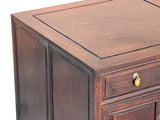 Vintage Brown Wood Patina Deep Wide Side End Table Nightstand Cabinet GB622AS