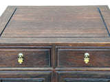 Vintage Brown Wood Patina Deep Wide Side End Table Nightstand Cabinet GB622BS