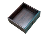 Oriental Distressed Rustic Teal Blue Low TV Console Table Cabinet ws3763S