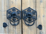 Chinese Vintage Iron Hardware Door Gate Wall Tall Panel ws4983S