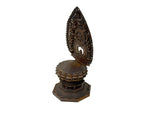 Oriental Buddha Halo Back Lotus Base Boxwood Display Stand GB809S