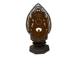 Oriental Buddha Halo Back Lotus Base Boxwood Display Stand GB809S