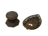 Oriental Buddha Halo Back Lotus Base Boxwood Display Stand GB809S