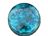 Green Teal Turquoise Swirl Cloud Pattern Round Ceramic Stool Table ws4577S