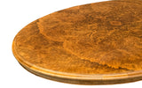 Vintage Estate Burl Walnut Wood Large Oval Low Coffee Table GB648S