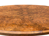 Vintage Estate Burl Walnut Wood Large Oval Low Coffee Table GB648S