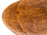 Vintage Estate Burl Walnut Wood Large Oval Low Coffee Table GB648S