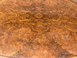 Vintage Estate Burl Walnut Wood Large Oval Low Coffee Table GB648S