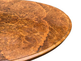 Vintage Estate Burl Walnut Wood Large Oval Low Coffee Table GB648S