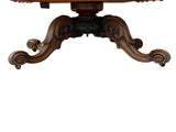 Vintage Estate Burl Walnut Wood Large Oval Low Coffee Table GB648S