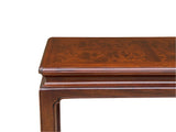 Chinese Chinoiserie Brown Finished Grass Cloth Altar Foyer Side Console Table ws4588S