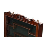 Chinese Brown Rectangular Glass Door Wall Mount Curio Display Chest ws4589S