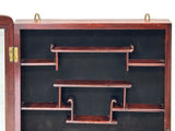Chinese Brown Rectangular Glass Door Wall Mount Curio Display Chest ws4589S