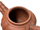 Vintage Brown Pumpkin Elephant Zisha Clay Teapot Art Display JK301S