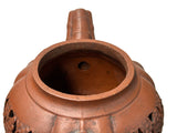 Vintage Brown Pumpkin Elephant Zisha Clay Teapot Art Display JK301S