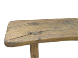 Low Rustic Raw Rough Wood Rectangle Slim Stool Bench Side Table Stand ws4585S