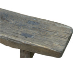 Low Rustic Raw Rough Wood Rectangle Slim Stool Bench Side Table Stand ws4585S