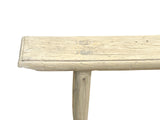 Raw Rough Wood Grain Rectangle Long Slim Stool Bench Side Table ws4630S 13