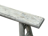 Raw Rough Wood Grain Rectangle Long Slim Stool Bench Side Table ws4630S 13