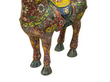 Vintage Oriental Chinese Reddish Maroon Cloisonne Metal Horse Figure ws4936S A