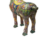 Vintage Oriental Chinese Reddish Maroon Cloisonne Metal Horse Figure ws4936S A