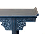 Vintage Rosewood Dark Brown Black Stain Dragon Relief Carving Altar Table ws4960S
