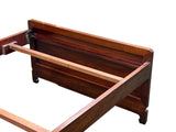 Chinese Oriental Simple Brown Solid Wood Full Size Single Bed Frame ws4622S