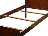 Chinese Oriental Simple Brown Solid Wood Full Size Single Bed Frame ws4622S