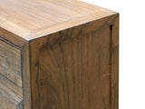 Oriental Simple Natural Wood Brown Drawer End Table Nightstand ws4981S