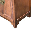 Oriental Simple Natural Wood Brown Drawer End Table Nightstand ws4981S