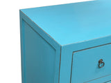 Turquoise Blue 5 Drawers Narrow Credenza Sideboard Cabinet ws4605S