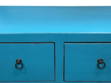 Turquoise Blue 5 Drawers Narrow Credenza Sideboard Cabinet ws4605S