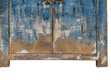Distressed Light Ink Blue Mix Color Drawer Doors End Table Nightstand Cabinet ws4606S