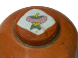 Oriental Orange Base People Graphic Porcelain Round Jar ws4784S