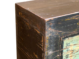 Vintage Chinese Light Blue Flower Birds Credenza Sideboard Table Cabinet ws4608S