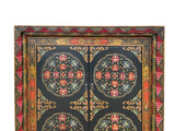Tibetan Style Lotus Geometric Graphic Carving Edge Storage Cabinet ws4611S